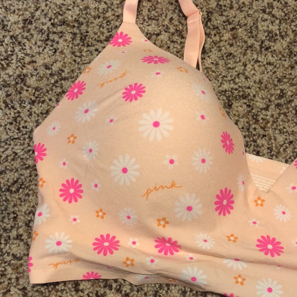 Pink Victoria secrets seamless/wireless push-up bra XXL - Picture 2 of 5
